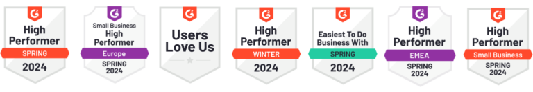 Weezly G2 badges: High Performer, Users Love Us, Easiest To Do Business With